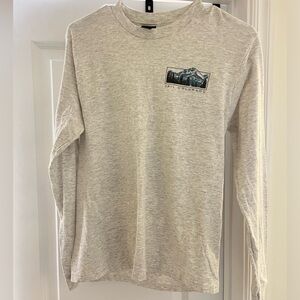 Gray Long Sleeve Graphic Tee